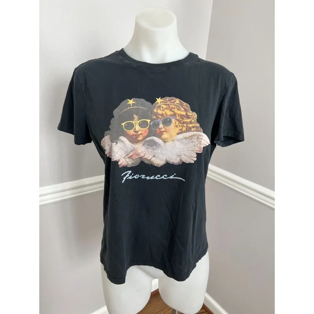 FIORUCCI x Barneys Angels Sunglasses Graphic T-Shirt Black Size Small - Picture 2 of 4
